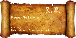 Kese Melinda névjegykártya